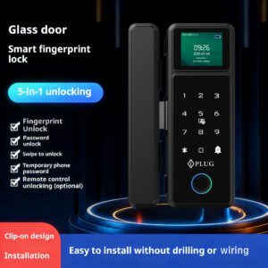 iPLUG I06 V2 Smart Glass Door Lock with Fingerprint, PIN & Mobile App Access - Image 5