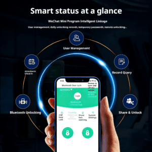 iPLUG I06 V2 Smart Glass Door Lock with Fingerprint, PIN & Mobile App Access - Image 3