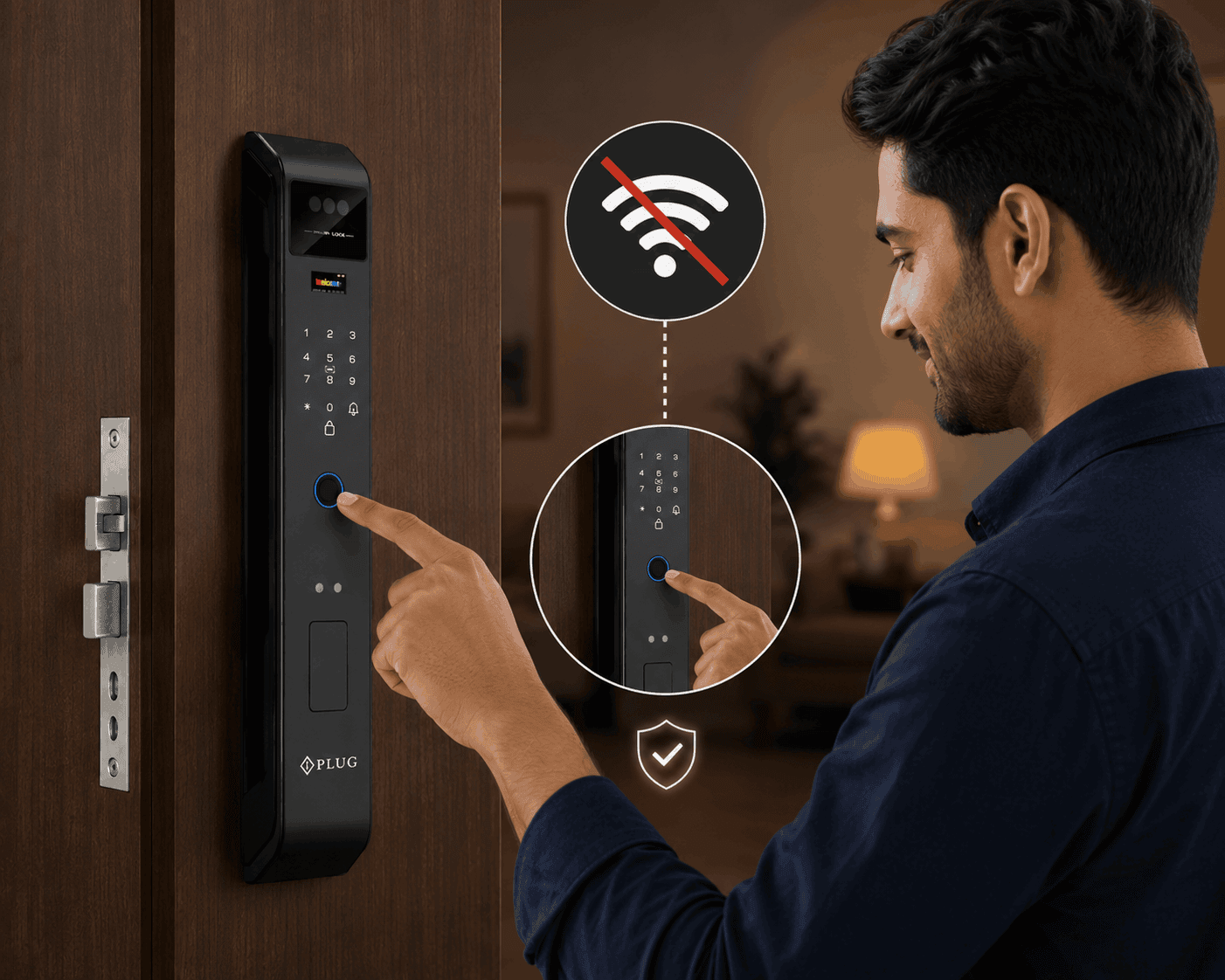 Do Smart Locks Work Without Internet using a fingerprint smart door lock
